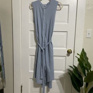 Zara button down dress with tie size L